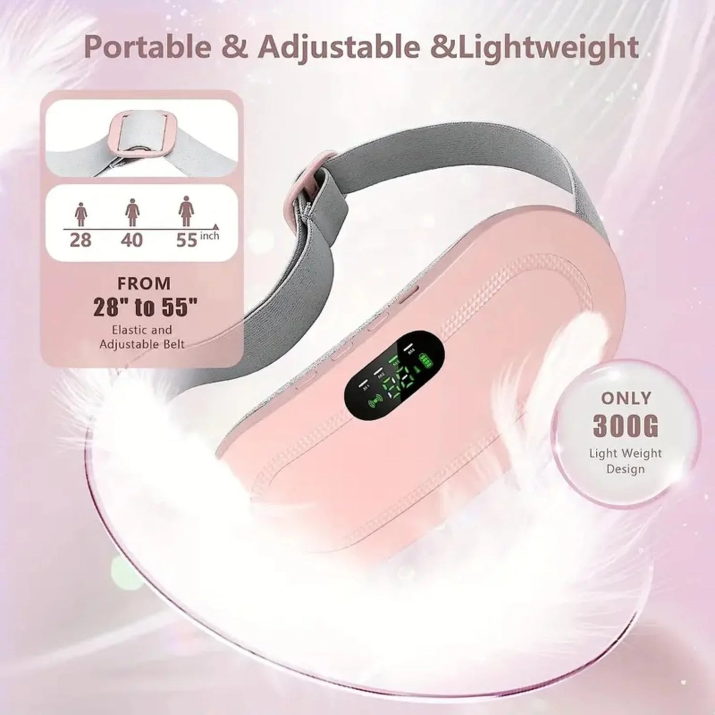 Portable Cordless Heating Pad For Cramps Relief & Massager