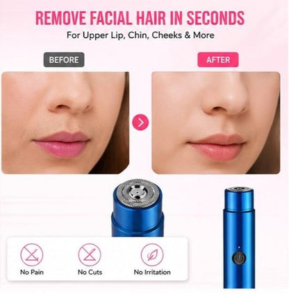 Rechargeable Facial Hair Remover – Gentle, Painless,Precision Shaver & Travel-Friendly for Women